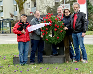 V. l. n. r: B. Jacko Vors. OV H’eberstein, Stadträte Dr. K. Hochstuhl, J. Knöpfel, W. Henn, Stadträtin K. Fierhauser-M.