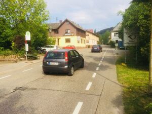 Haltestelle Sauersbosch bisher ohne Wartehäuschen