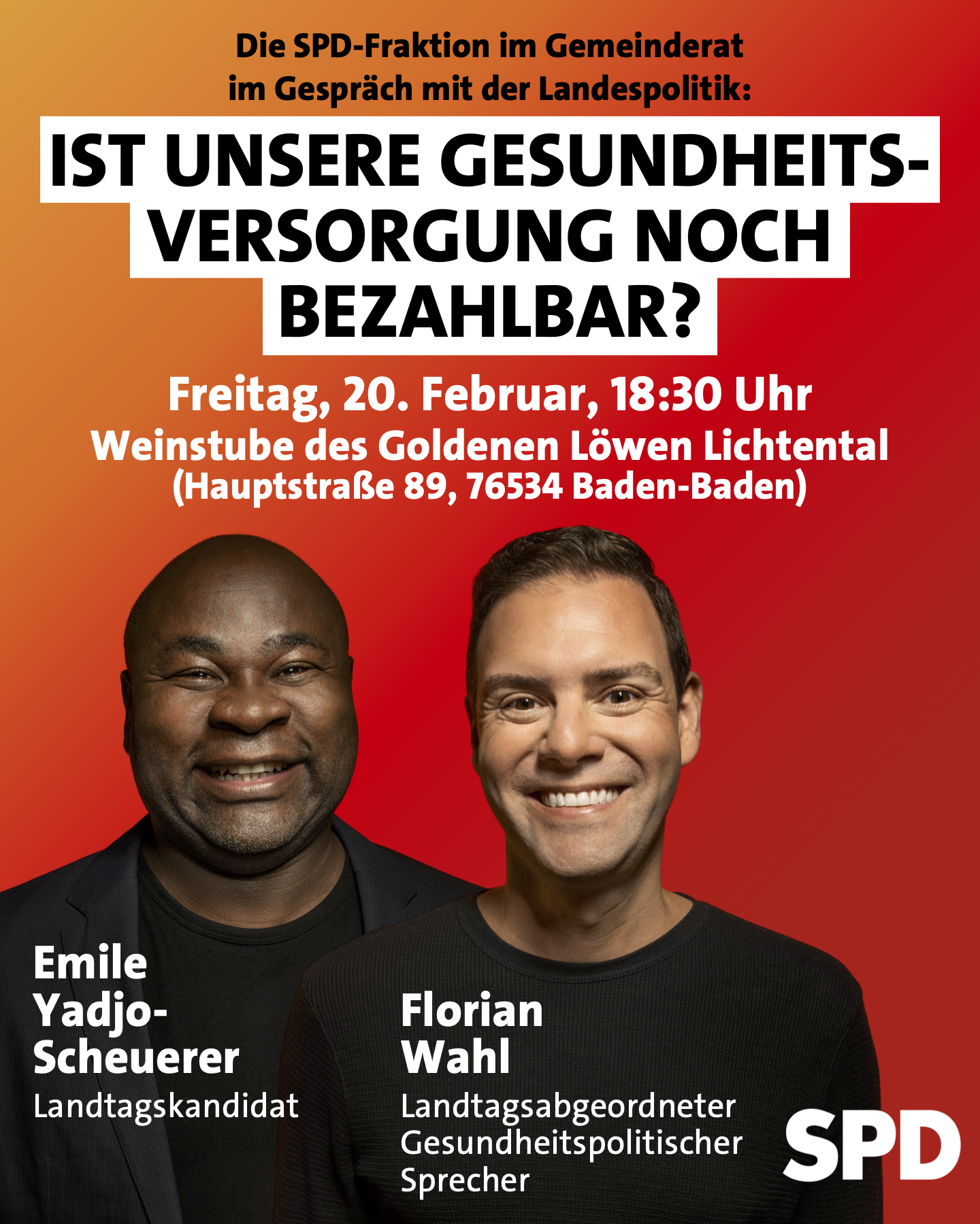 Grafik Veranstaltung Landtagswahl 2026 Gesundheitsversorgung